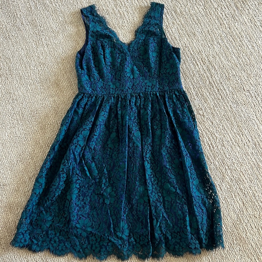Eliza J - Size 16 - Blue & Green Cocktail Dress